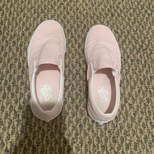 Light pink slip on vans